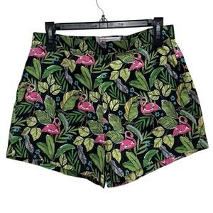 Oblong Box Shop Flamingo Tropical Shorts Women’s Large Retro Pinup